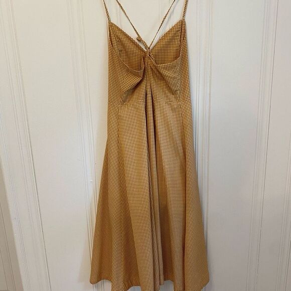 Moon River Gingham Plaid A Line Check Dress Sz M spaghetti straps. - Picture 4 of 11